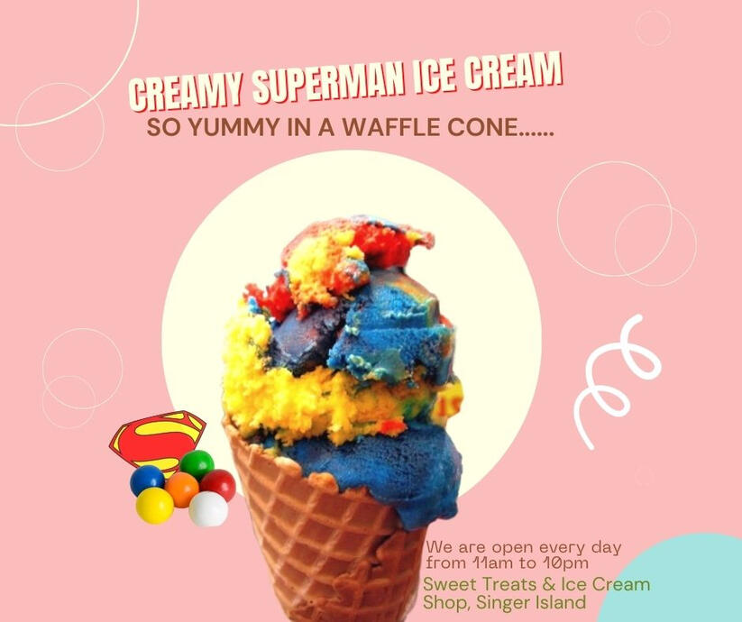 Ice cream shop ad